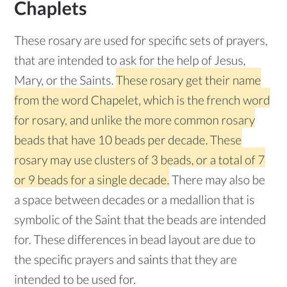 Natural Stone Chaplet Rosary - Picture 11 of 11